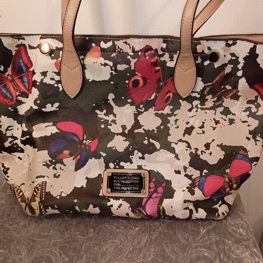 Beautiful, Butterfly Flower Fullahsugah European Greece Greek Ellada Tote Bag